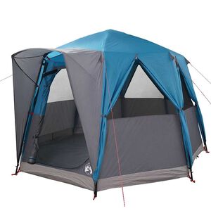 vidaXL Tenda a cubo per 3 persone Blu e Grigio 320 x 320 x 203 cm