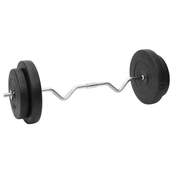 vidaXL Set Bilanciere e Manubri con Dischi 90 kg