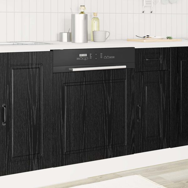 vidaXL Mobile da cucina Rovere Nero 60 x 1,5 x 67 cm Legno multistrato