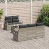 vidaXL Set di divani 6 pcs Grigio chiaro e grigio scuro polyrattan