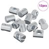 vidaXL Dadi a tamburo 12 pcs Argento M6 x 13 mm Metallo