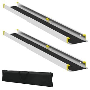 vidaXL Rampa per sedia a rotelle 270 kg 2 pz Nero 270 kg per seduta