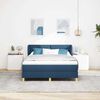 vidaXL Letto a molle con materasso Blu 140 x 190 cm Tessuto