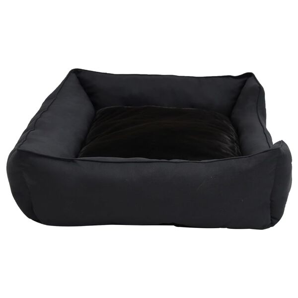 vidaXL Lettino per Cani Nero 65x50x20 cm in Pile Effetto Lino