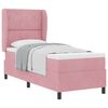 vidaXL Letto a molle con testiera Rosa 200 x 80 cm Velluto