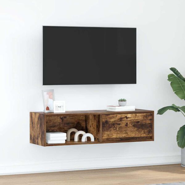 vidaXL Mobile TV Rovere Fumo 100x31x25,5 cm in Legno Multistrato