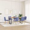 vidaXL Sedie da Pranzo 6 pz Blu Jeans in Tessuto
