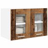 vidaXL Armadio pensile con porta 2 pcs Legno vecchio 60 x 31 x 40 cm