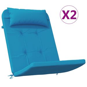 vidaXL Cuscini per Sedia Adirondack 2 pz Blu Chiaro in Tessuto Oxford
