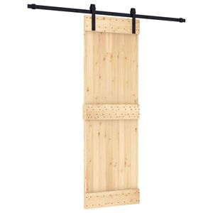 vidaXL Porta Scorrevole con Set Hardware 70x210 cm Legno Massello Pino