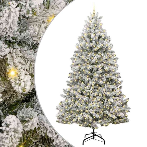 vidaXL Albero di Natale artificiale con 300 LED Verde e Bianco 270 cm