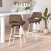vidaXL Sgabelli da Bar 2 pz Tortora in Tessuto