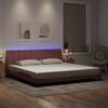 vidaXL Giroletto con LED senza Materasso Hanko Rosa 200x200 cm in Velluto