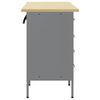 vidaXL Mobile da lavoro con ruota 3 pcs Nero e Grigio 75 x 45 x 85 cm