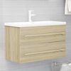 vidaXL Mobile Lavabo Rovere Sonoma 80x38,5x48 cm in Legno Multistrato