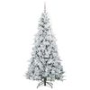 vidaXL Albero di Natale Artificiale con Rami Pieghevoli Bianco 210 cm