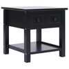 vidaXL Tavolino Laterale Nero 40x40x40 cm in Legno di Paulownia