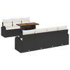 vidaXL Set Divano da Giardino 8 pz Nero Poly Rattan