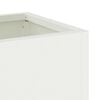vidaXL Vaso da Giardino Rialzato Bianco 60 x 26 x 48 cm Acciaio