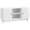 vidaXL Mobile TV 102 x 34,5 x 50 cm Bianco Lucido Legno ingegnerizzato
