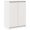 vidaXL Credenza Bianca 60x36x84 cm in Legno Massello di Pino