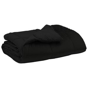 vidaXL Piumino Letto Estivo 135 x 200 cm Estate Nero Traspirante