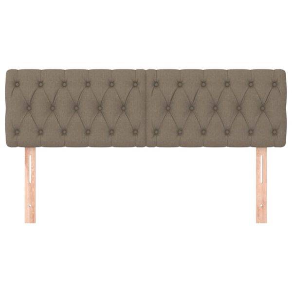 vidaXL Testiere 2 pz Tortora 72x7x78/88 cm in Tessuto