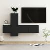vidaXL Set di Mobili Porta TV 3 pz Nero in Legno Multistrato