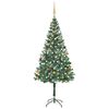 vidaXL Albero di Natale Preilluminato con Palline e Pigne 180 cm