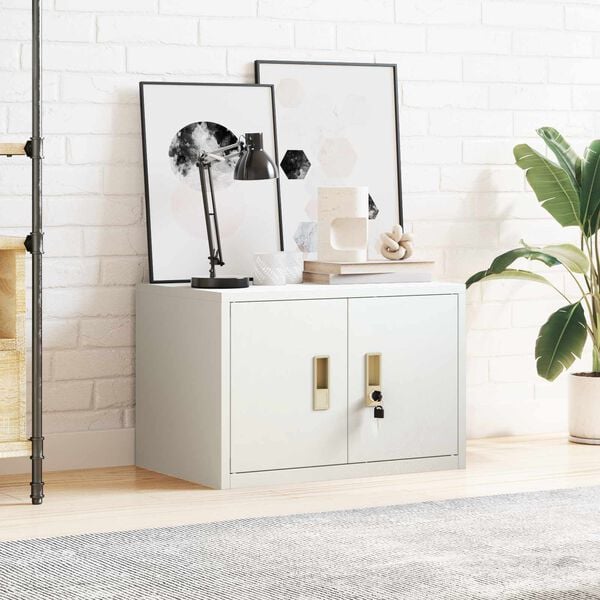 vidaXL Armadio Bianco 60 x 40 x 40 cm Acciaio