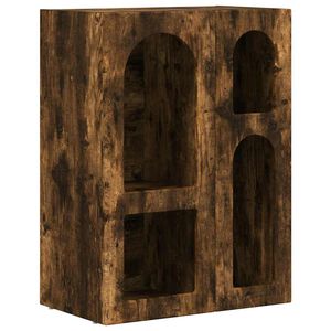 vidaXL Credenza Rovere fum&eacute; 59 x 35 x 80.5 cm Legno multistrato