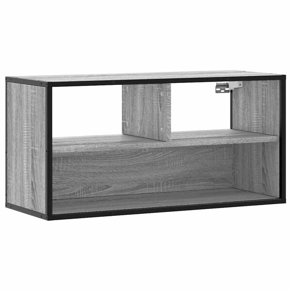 vidaXL Mobile TV Grigio Sonoma 80x31x39,5 cm Legno Multistrato Metallo