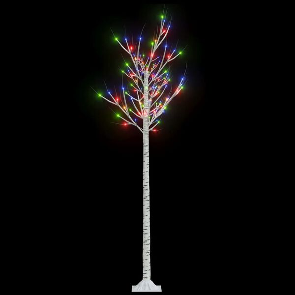 vidaXL Albero Natale 180 LED 1,8 m Salice Colorato Interno Esterno