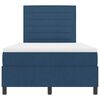 vidaXL Letto a molle con materasso con led Blu 120 x 200 cm Tessuto