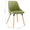 323055 vidaXL Dining Chairs 2 pcs Light Green Velvet