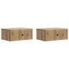 vidaXL Armadio da Notte 2 pz Rovere Artigianale 49 x 34,5 x 20 cm