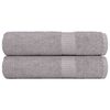 vidaXL Asciugamani da bagno FROGN 2 pz Grigio 100x150 cm 360 g/m&sup2;