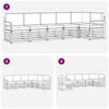 vidaXL Set divani con cuscino 6 pcs Grigio Naturale e Chiaro