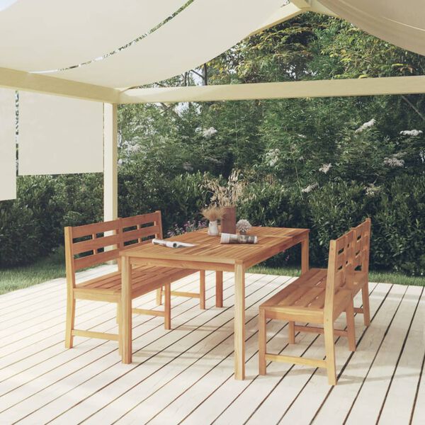 vidaXL Set da Pranzo per Giardino 3 pz in Legno Massello di Teak