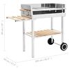 vidaXL Griglia per Barbecue a Carrello XXL Acciaio Inox con 2 Ripiani