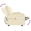 vidaXL Divano Massaggiante Reclinabile 4 Posti e Portabicchieri Crema