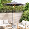 vidaXL Ombrello da giardino Grigio scuro 240 x 240 x 260 cm Bambù