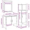 vidaXL Set di mobili per il bagno 3 pcs Marrone Legno multistrato