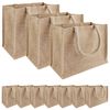 vidaXL Borse in juta 10 Naturale 26 x 22 x 14 cm 100% Juta Tossa