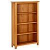 vidaXL Libreria a 4 Ripiani 70x22x110 cm in Legno Massello di Rovere