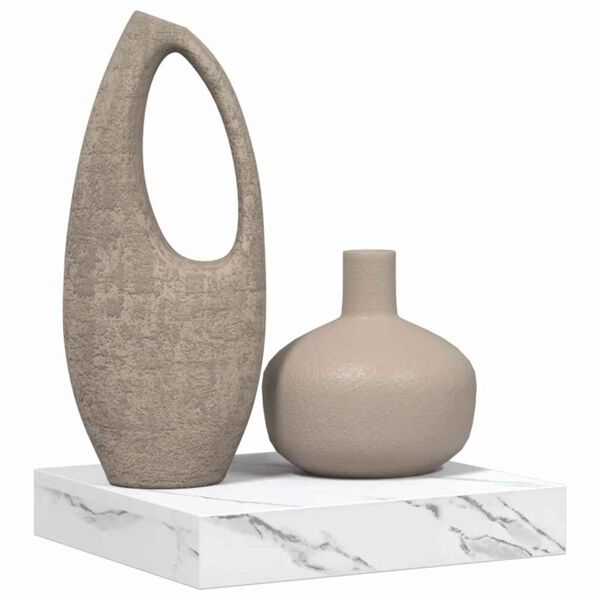 vidaXL Scaffale da parete Marmo Bianco 23 x 23,5 x 4 cm