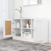 vidaXL Credenza Bianco Lucido 120x30,5x70 cm in Legno Multistrato