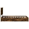 vidaXL Letto con Contenitore Rovere fum&eacute; 75 x 190 cm Legno multistrato