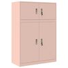 vidaXL Armadio 2 pz Rosa 90 x 40 x 130 cm Acciaio Bloccabile