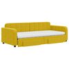 vidaXL Divano Letto Estraibile con Cassetti Giallo 90x200cm in Velluto